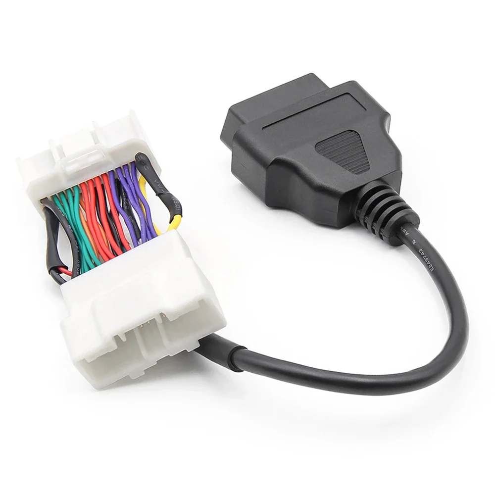 Cable macho hembra a 16 pines para Tesla Model 3 Y, herramientas de diagnóstico OBD 2 de 20 Y 26 Pines, conector OBD2 para Tesla Model Y adaptador automático