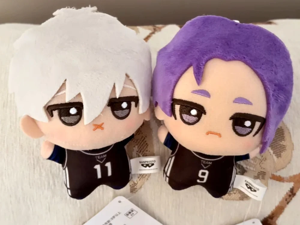 بانداي حقيقية الأزرق قفل ناجي سيشيرو ميكاجي ريو أنيمي الدمى أفخم القطن Maumet اللعب حقيبة سلسلة مفاتيح قلادة تأثيري الكرتون