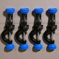 4 Pcs Lab Stand Accessories Iron Base Support Bracket Aluminum Angle Clamp Holder for Laboratory Supplies Right Angle Equipment