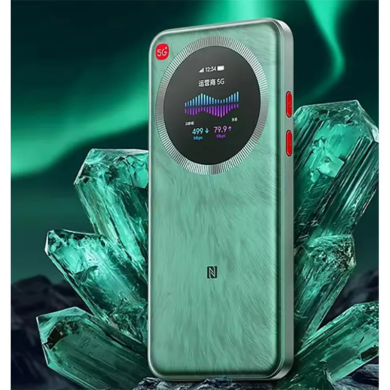 Unlocked ZTE 5G WiFi Hotspot U30 Pro MU5358 1.38-inch Touch Screen 5G NR Sub-6Ghz 4×4 MIMO 4G LTE Sim Card Mobile Wi-Fi 6 Router