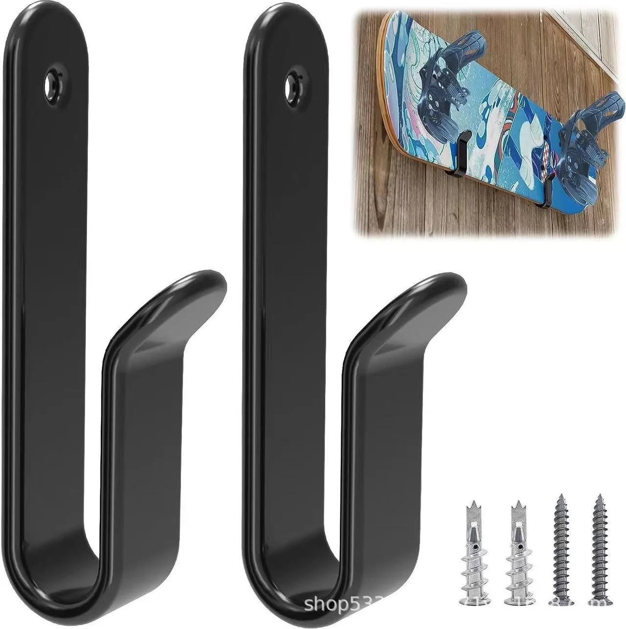 

1Pair Durable Surfboard Display Rack Hanger Hook Wall-mounted Surfboard Hanger Snowboard Wall-Mounted Bracket Stand Holder