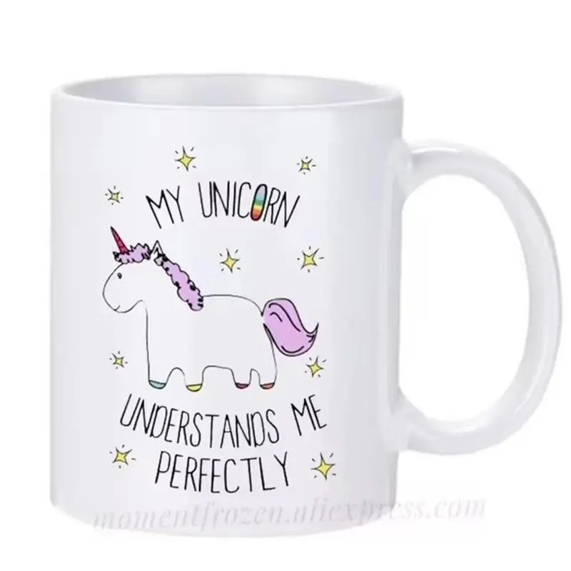 My Unicorn Understands Me Perfectly Mugs Unicorn Cups Tea Coffee Drinkware Teaware Tableware Coffeeware Home Decal Friend Gifts