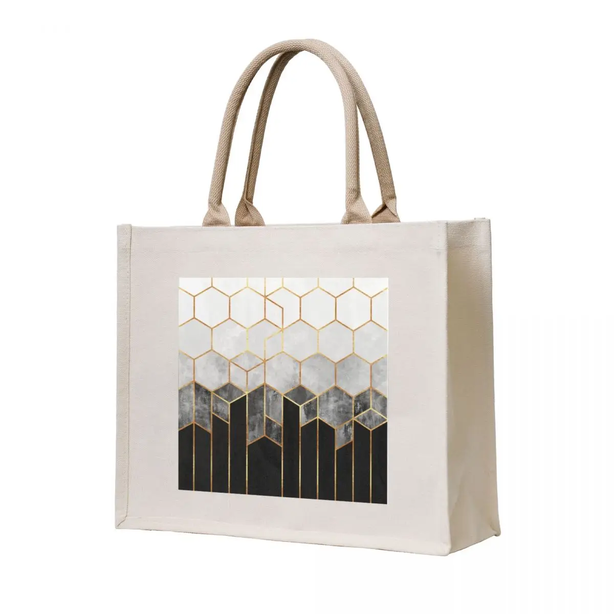 

Charcoal Hexagons Tote Bag foldable reusable bag sac pour femme shoping bag