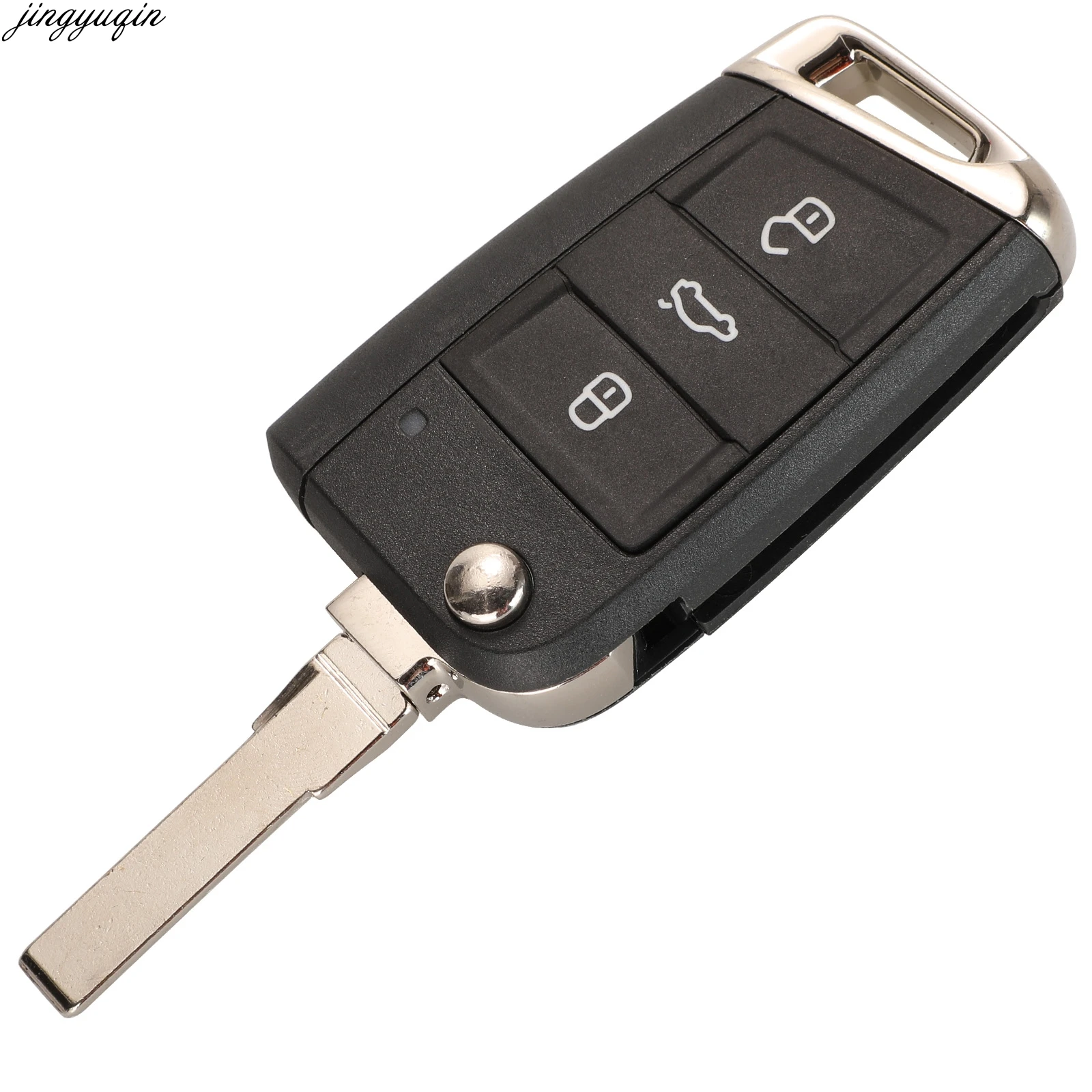 Jingyuqin Keyless-go Pół-Smart Car Key 434MHz MQB ID48 Dla VW Seat Golf7 MK7 Touran Polo Tiguan 5G 6959752 AB/BB/Q 6V 0959752 D