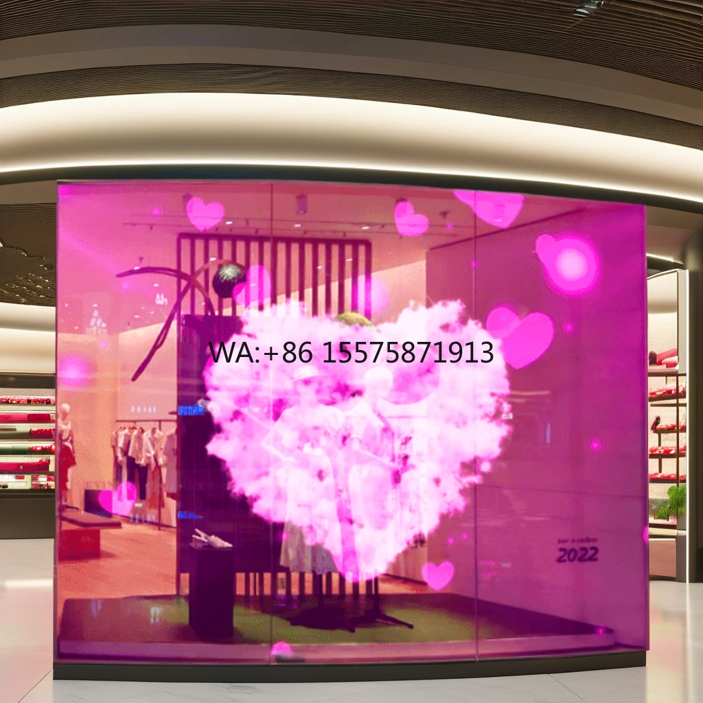 

Customizable Customized Super Slim LED Screen Advertising Display Flexible Transparent Holographic 3D Glass for Elevators Retail