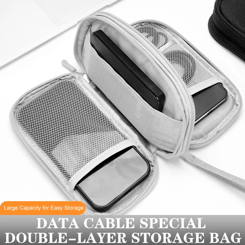 

Portable Digital Product Storage Bag Waterproof Portable Carry Case Storage Bag Travel Organizer Bag For Cable Cord USB Charger