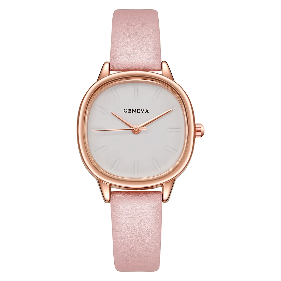 Foreign trade popular niche new women's watch simple quartz leather watch gift leisure watch