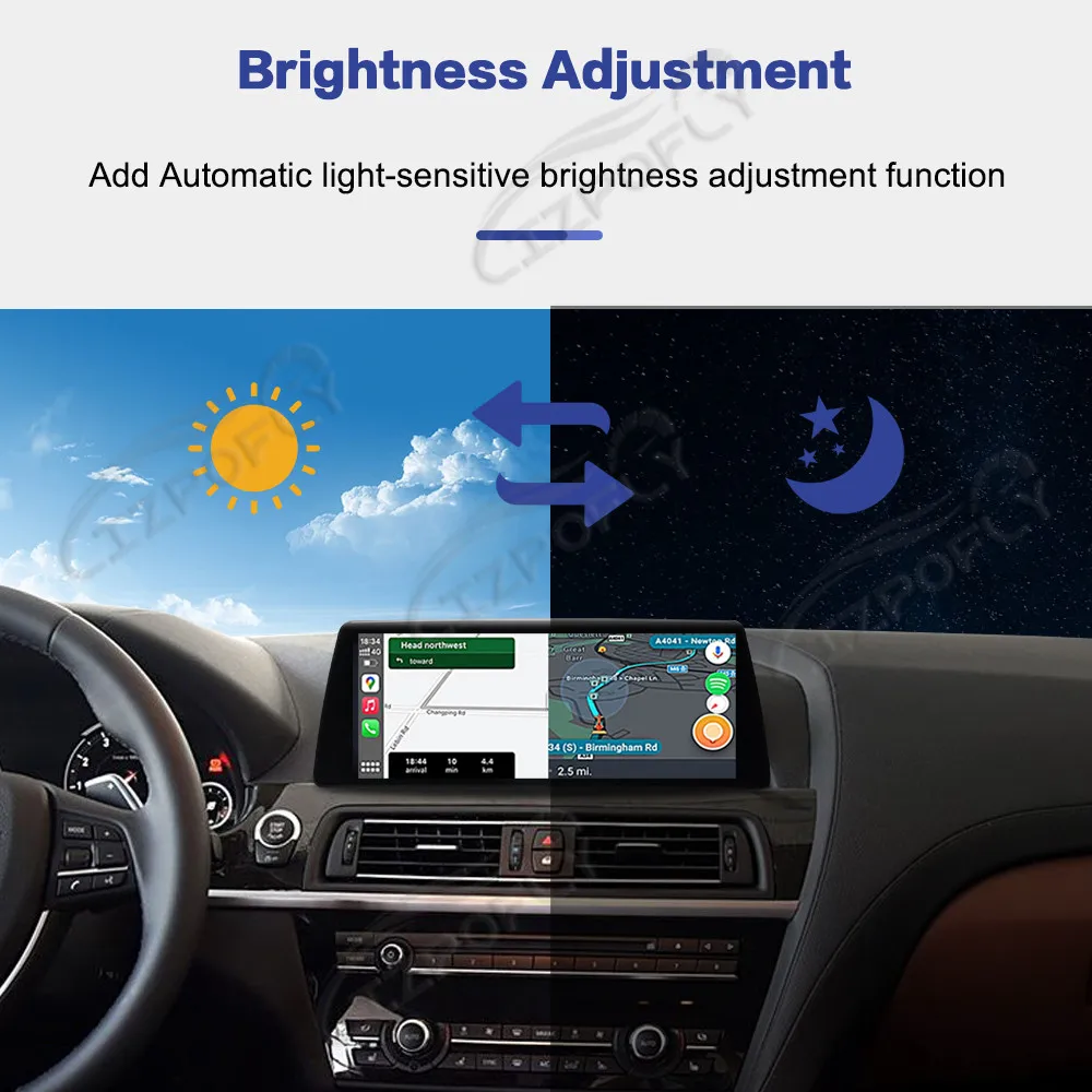 12.3 Inch Carplay Android 13 Auto Car GPS Navigation For BMW 6 Series 2009-2012 CIC 2013-2016 NBT Multimedia Player Car Radio