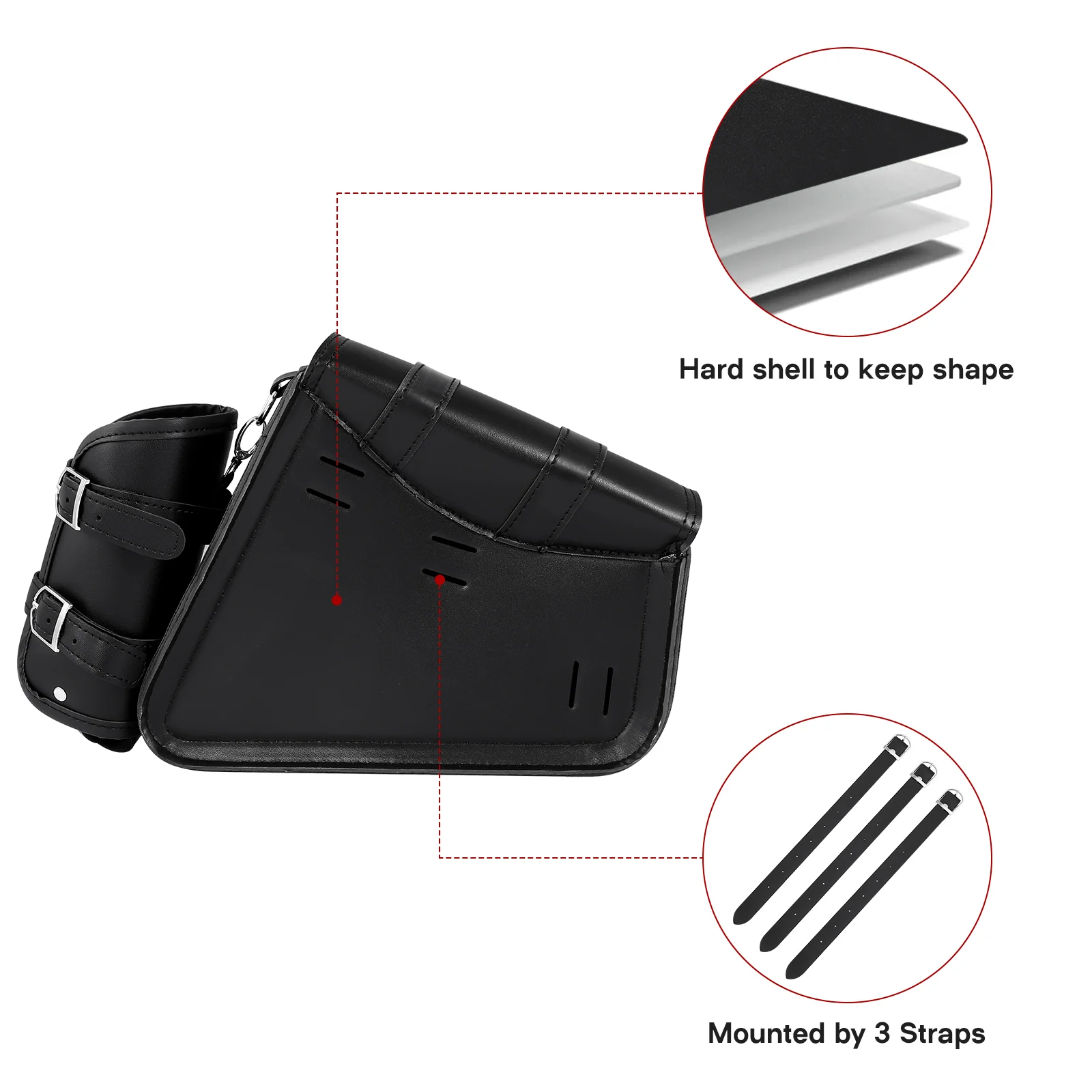 Motorcycle Side Bag Saddlebag Vintage Bags Motorcycles Water Bottle for Tool