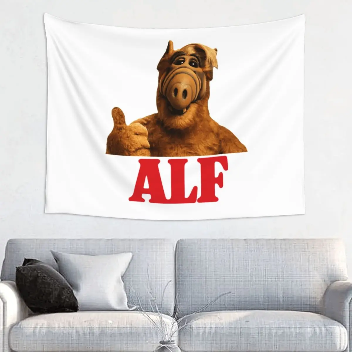 

Гобелены в стиле хиппи Alf, Настенный декор для гостиной, форма инопланетянина, научная фантастика, ТВ-шоу, домашний декор