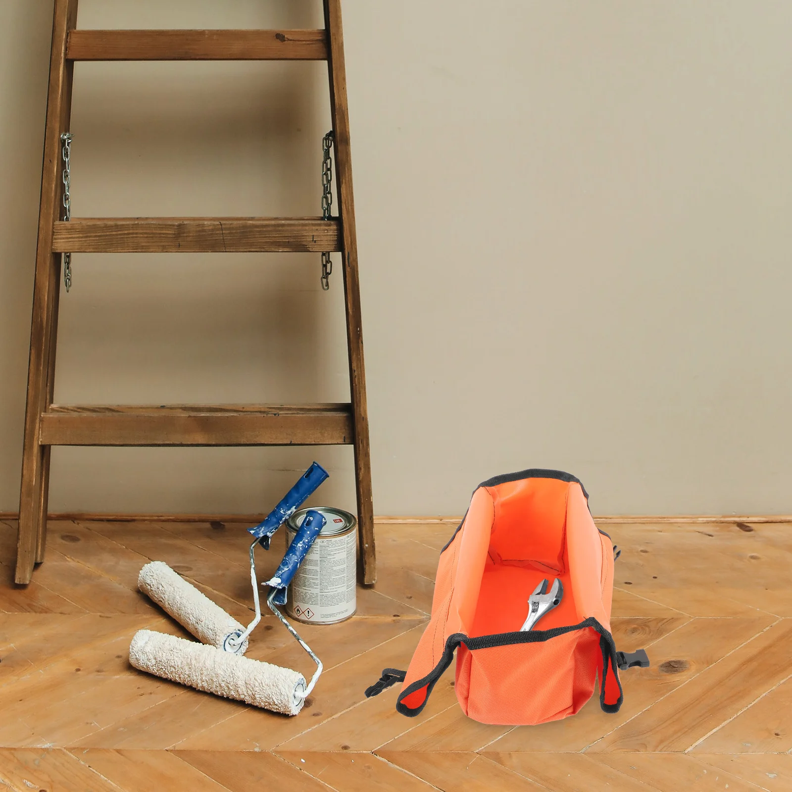 

Folding Ladder Tool Bag Oxford Cloth Reinforced Buckle Hanging Organizer Storage Pouch Ladder Accessories Utility Tool Bags