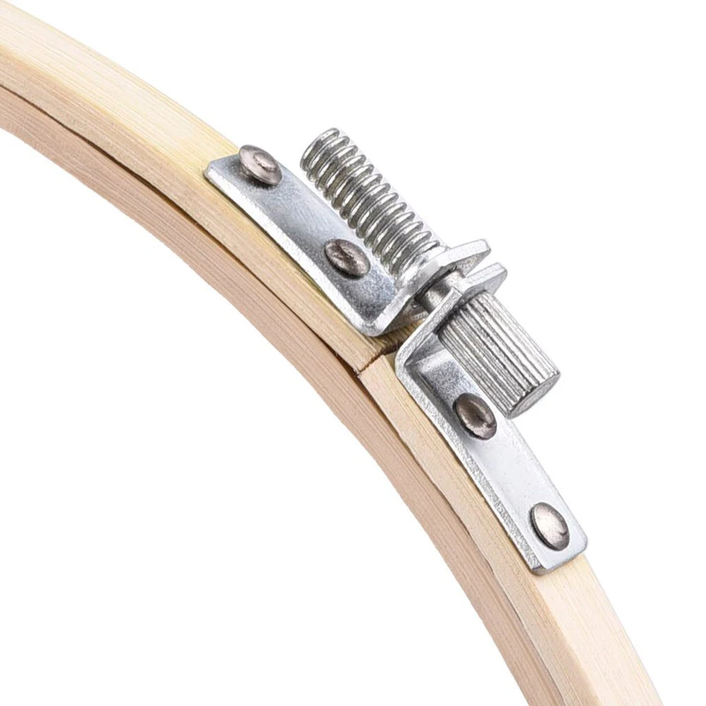 

7 Inch Cross Stitch Bamboo Hoop Wood Adjustable Ring Frame Fabric Painting Crafts Display Stretch Circle Embroidery Hoops Wood