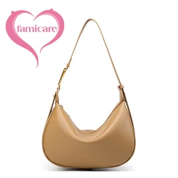 2024 New Women Underarm Bag Female Classic Shoulder Casual Commuter Handbag Lady's Split Leather Solid Color Crossbody Messenger