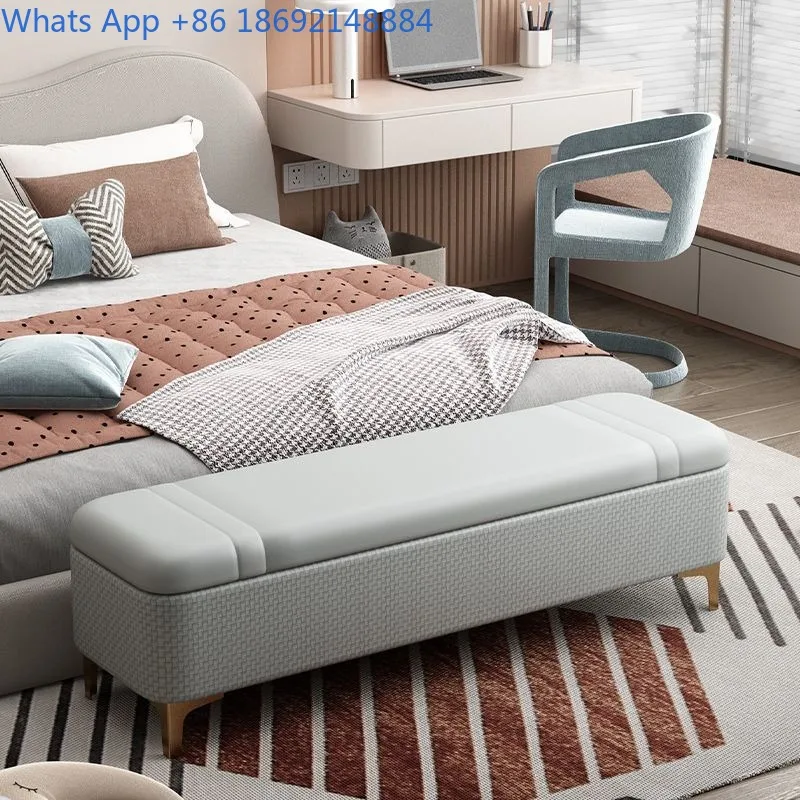 Bedside Bedroom Long Sofa Storage Shoe Changing Stool Home Entrance Shoe Fitting Stool Storage Stool