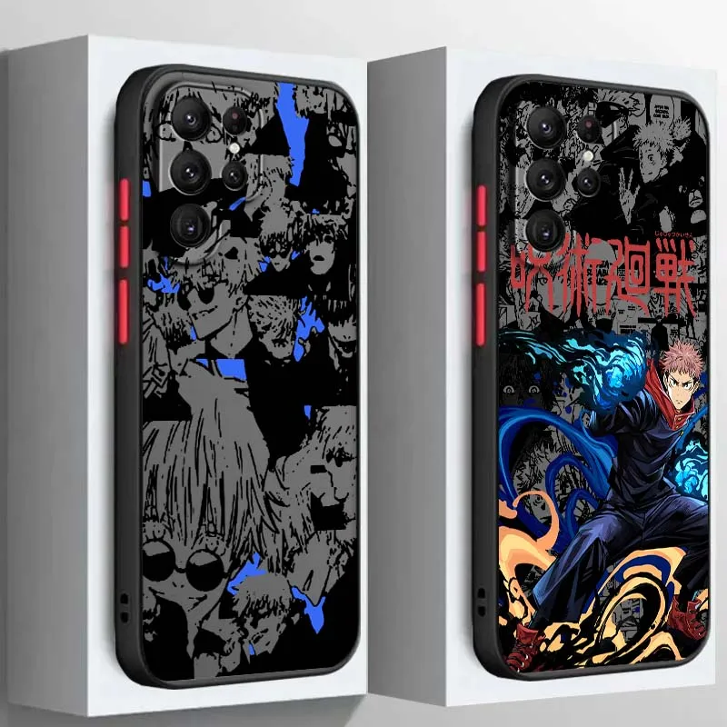 

Jujutsu Kaisen Popular Anime For Samsung A56 A42 A36 A34 A33 A32 A23 A16 A04 A03 Note 20 5G Frosted Translucent Phone Case