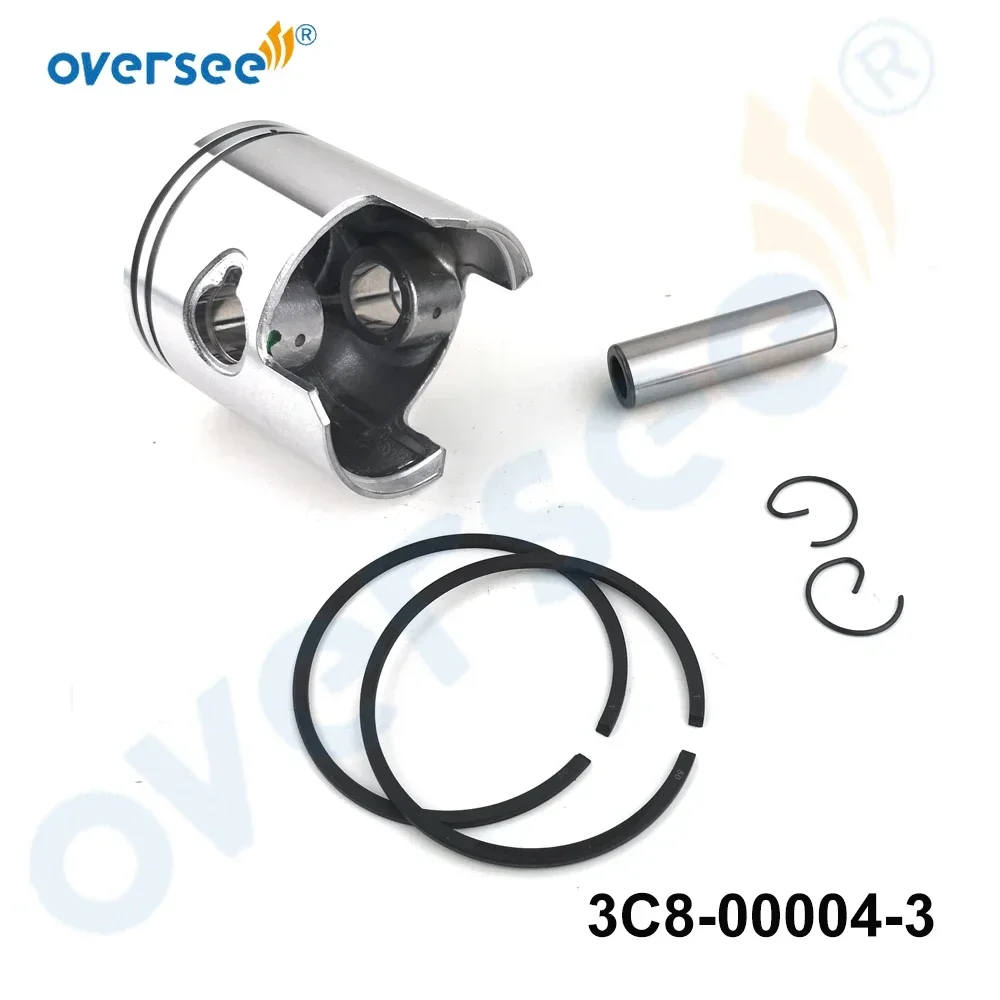 Oversee 3C8-00004-3 Piston Kit +0.5MM for Tohatsu 40HP 50HP M40D M50D 3C8000043 for Mercury Mariner 3Cyl 779-96152