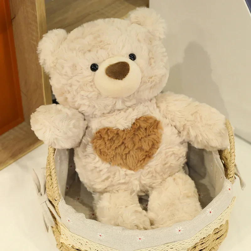 

35 см кукла-медведь в форме сердца, кавайная плюшевая игрушка, чучело, романтический подарок на день Святого Валентина, украшение для выпускного подарка