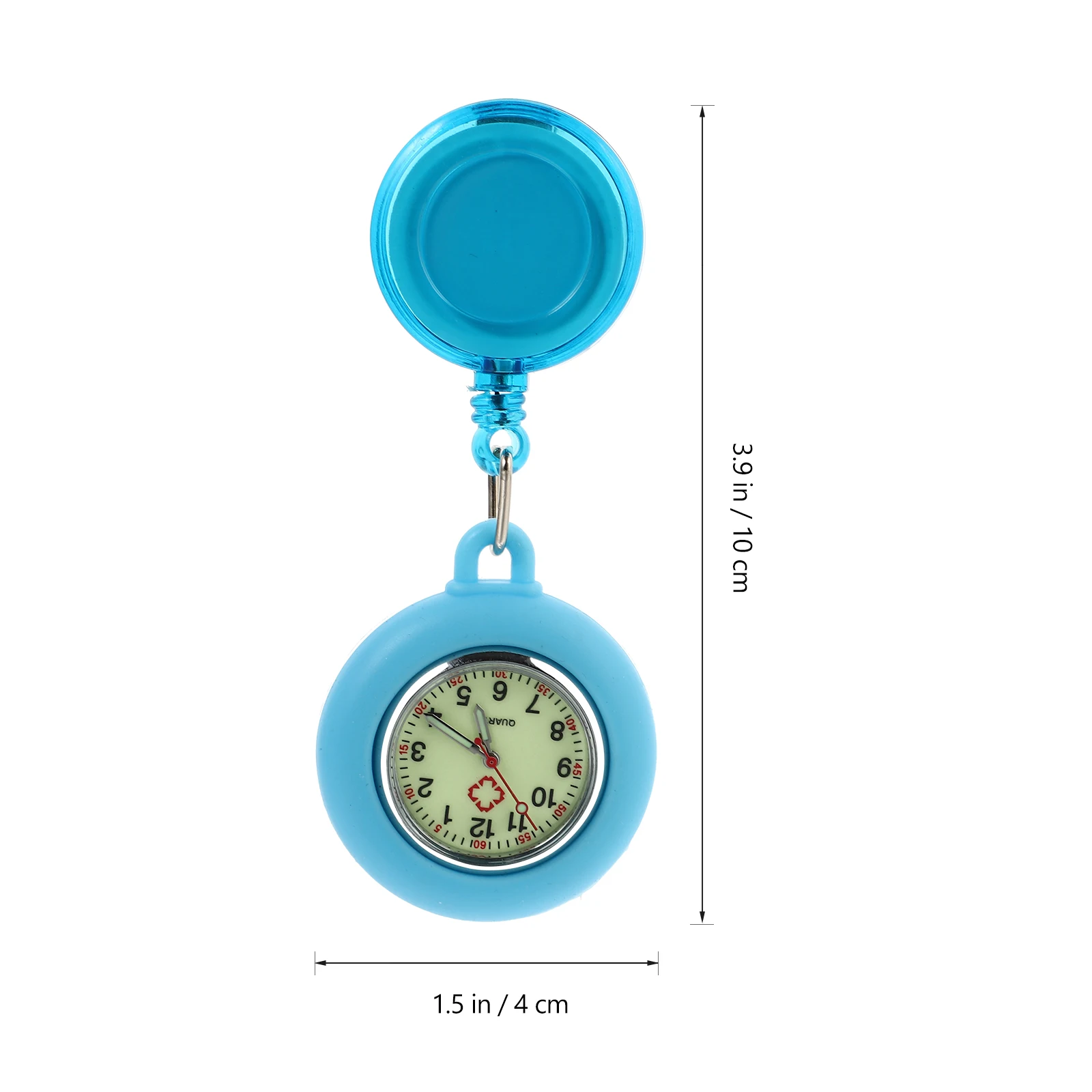 

Nurse Watch Luminous Clip on Watches for Nurses Blue Silicone Student Vet Doctor Pocket Watch Quartz Timepiece Accessories