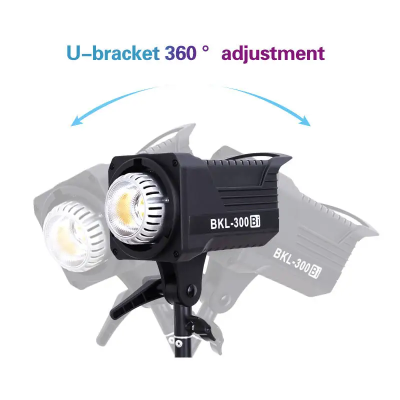 Professional 120W COB LED Lights 3200-5600K Continuous Lighting Equipment for Studio Shooting Audio Video Photographic Lighting