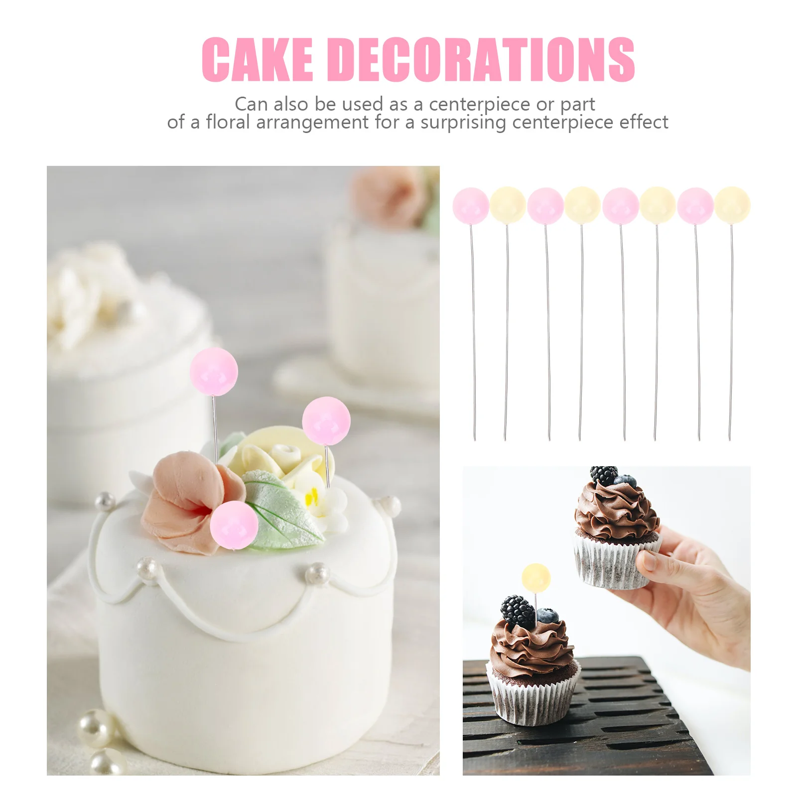 

25Pcs Balloon Cake Decor Balloon Cake Picks Party Birthday Wedding Cupcake Toppers Valentines Day Dessert Decoration Accessories