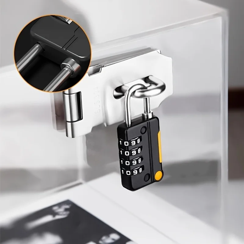 Keyless 4 Digit Combination Lock Anti-Theft Safe Code Lock for Travel Luggage Sports Suitcase Zinc Alloy Outdoor Padlock