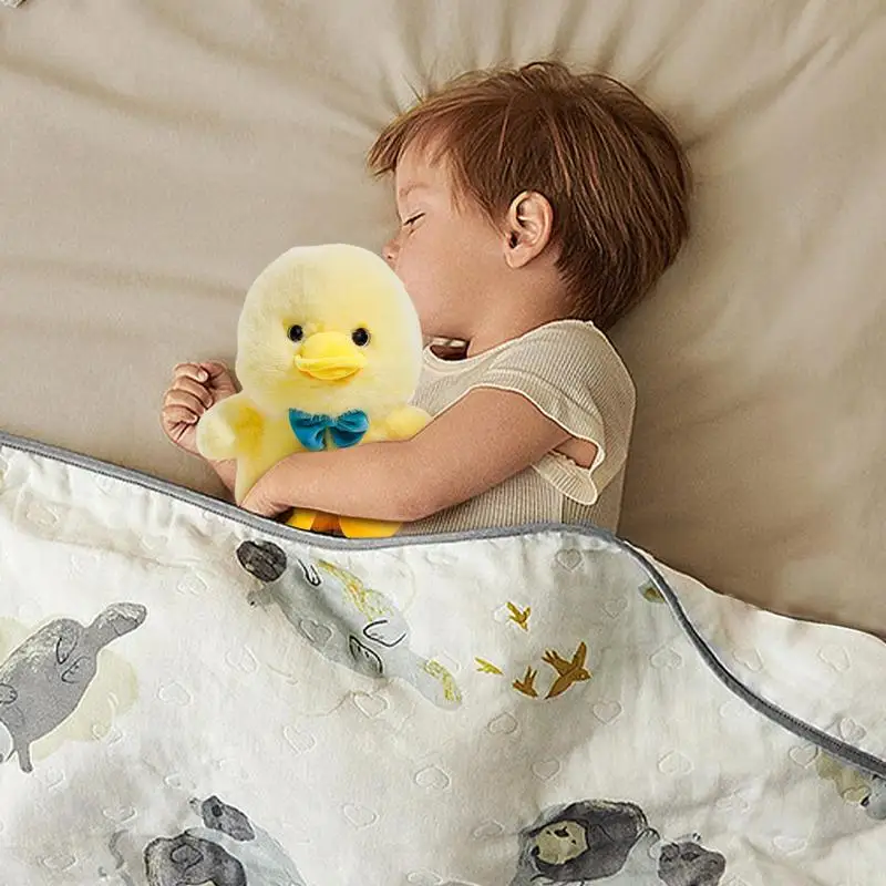 Stuffed Duck Plush 11.81-Inches Cute Cartoon Duck Doll Washable Animal Home Decor Toy Throw Pillow Cuddly Hugger Toy For Nursery