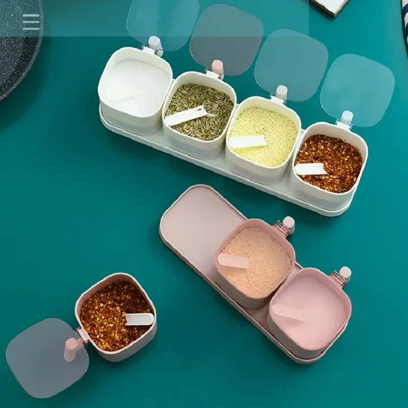 Barbecue Seasoning Storage Box Spice Seasoning Storage Tank Multifunctional Sugar Salt Bottle Kitchen Accessories Spice Box