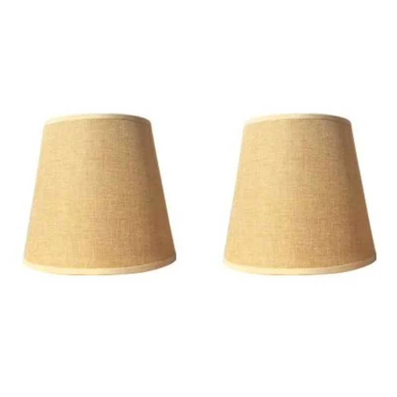 

Набор из 2 абажуров Off White для настольных ламп, маленькие абажуры 5,1" (верх) x 7,5" (низ) x 6,7" (высота), современный тканевый абажур в форме колокола