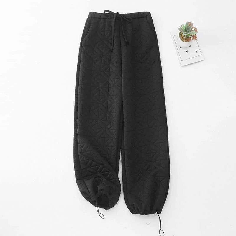 스포티 팬츠 시크 Y2k 신축성 있는 허리 힙합 하렘 팬츠 스웨트팬츠 드로스트링 바지 한국 스타일 스트리트웨어 여성 의류