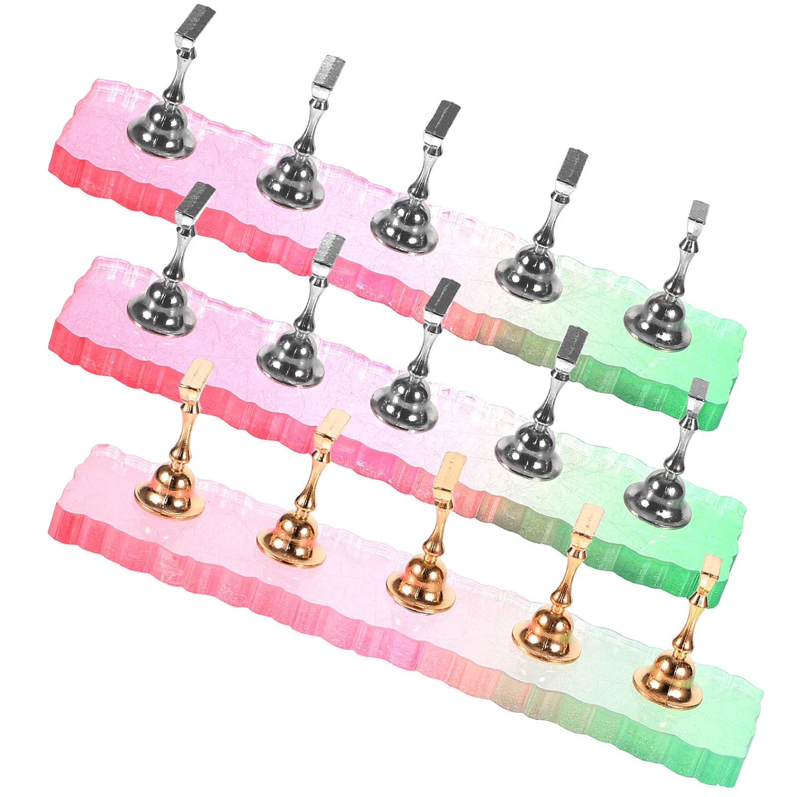 3 مجموعات من حامل الأظافر المزيفة، اضغط على حامل العرض، أداة تدريب فن الأظافر الاصطناعية، متينة وسلسة وسهلة الاستخدام للأظافر