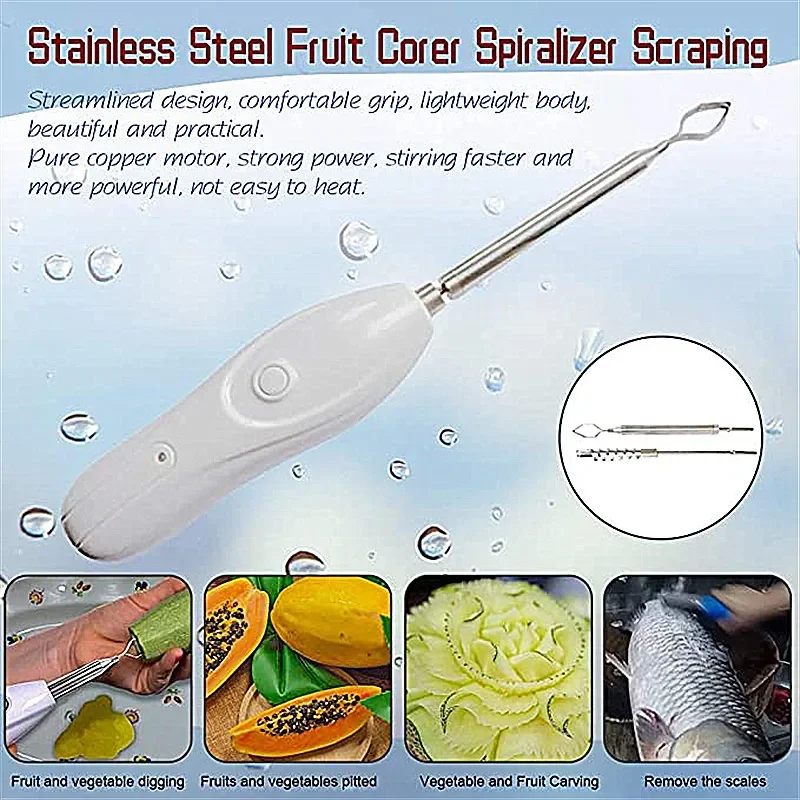 Waterproof Fishing Scale Seafood Cleaner Brush Tool Cordless Fish Cleaner Scraper Fish Skin Peeler Electric Fish Scaler Tool