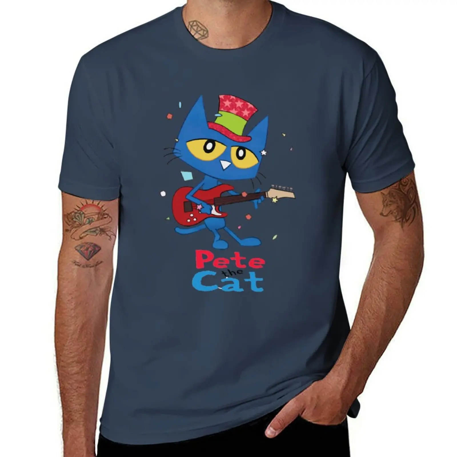 

Pete the Cat T-Shirt Sports Basic Short Sleeve T-Shirt