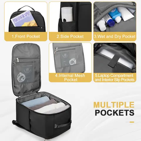 Ryanair Ryggsäck 40x20x25 Kabinväska, Handbagage Reseryggsäck för Easyjet Kabinväska 45x36x20, Laptopryggsäck för Dam/Herr 8 best sales laptopryggsäck för kvinnor - №1