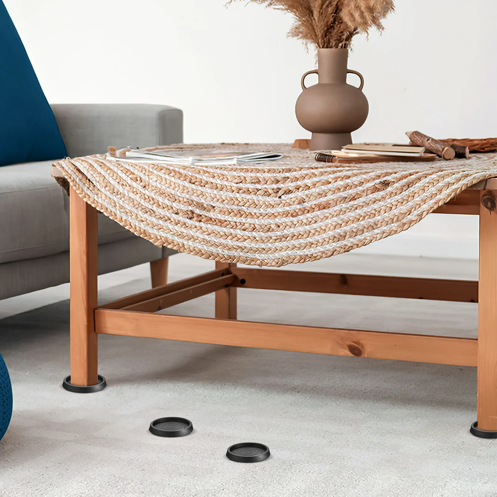

8Pcs Non Slip Furniture Pads Rubber Chair Leg Caps Anti Skid Feet Floor Protectors Furniture Coasters Noise Silent