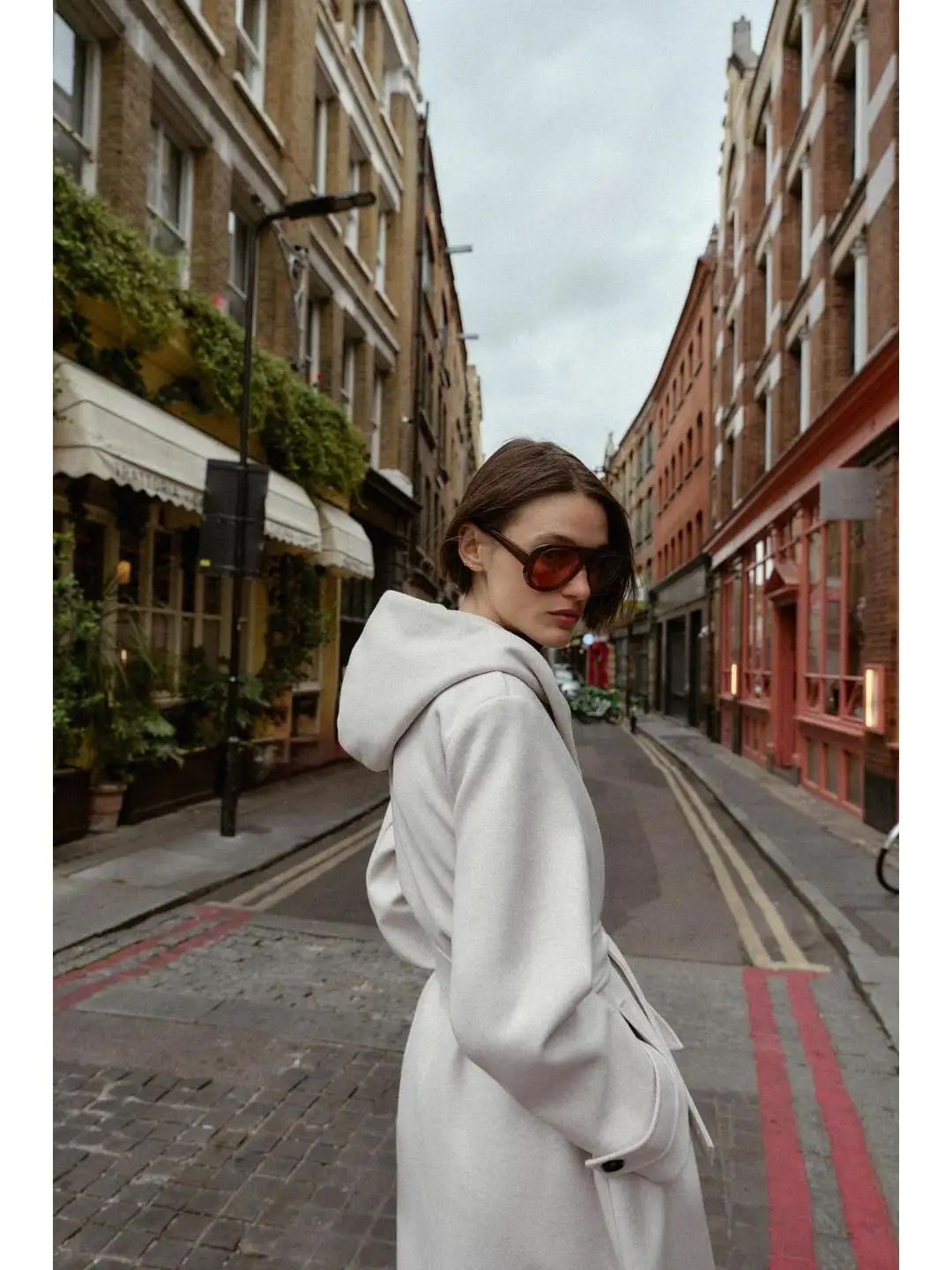 Early Autumn Double-Breasted Button Closure  Knot Long Sve Hooded Coat Jaet Warehouse ip Large Size Women...