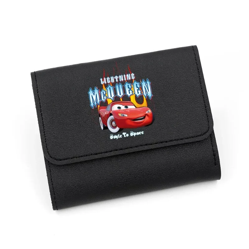 Cars Pixar Lightning McQueen Women Wallets Hasp Coin Bag Pu Leather Small Ladies Card Holder  Female Wallet Mini Short Purse