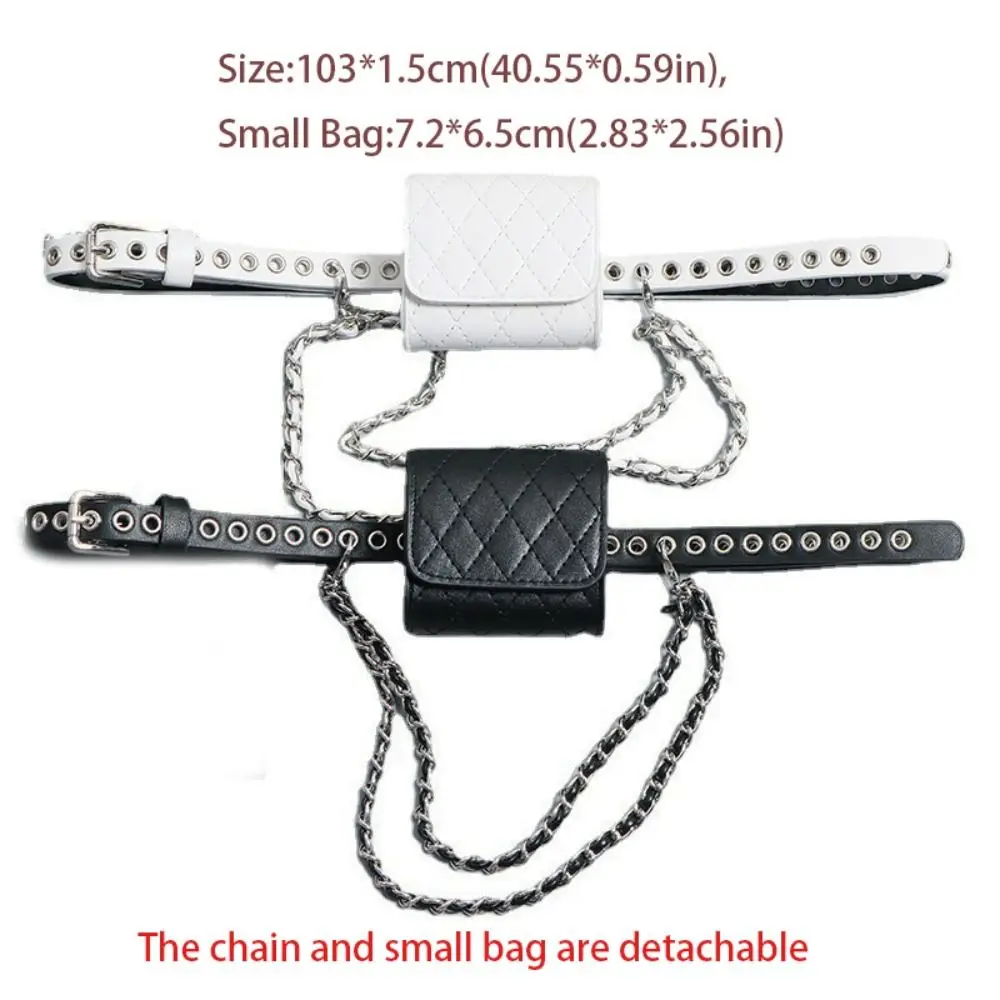 الموضة الكورية نمط المرأة الخصر حقيبة بولي Silver حزام الفضة الخصر حقيبة ريترو حقيبة صغيرة المرأة حقيبة بحزام الإناث #6