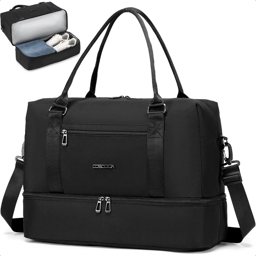 

For Spirit Airlines Personal Item Bag 18x14x8 Underseat with Shoe CompartmentCarry On Weekender Overnight Tote Bag
