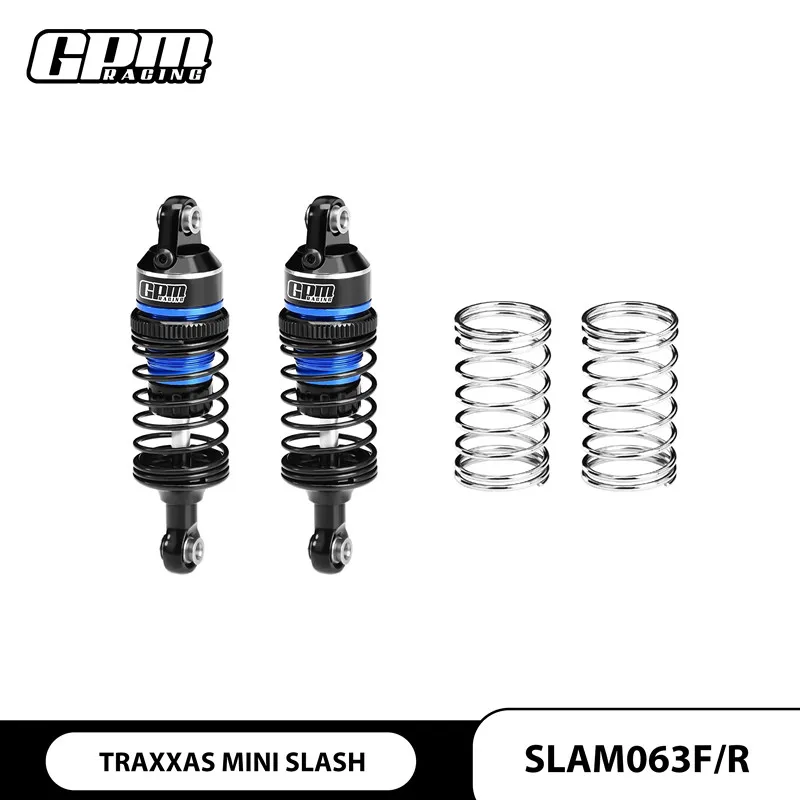 

GPM Alloy Front / Rear Adjust Progressive Spring Shock 63mm For TRAXXAS Mini Slash 1/16 10860 10865
