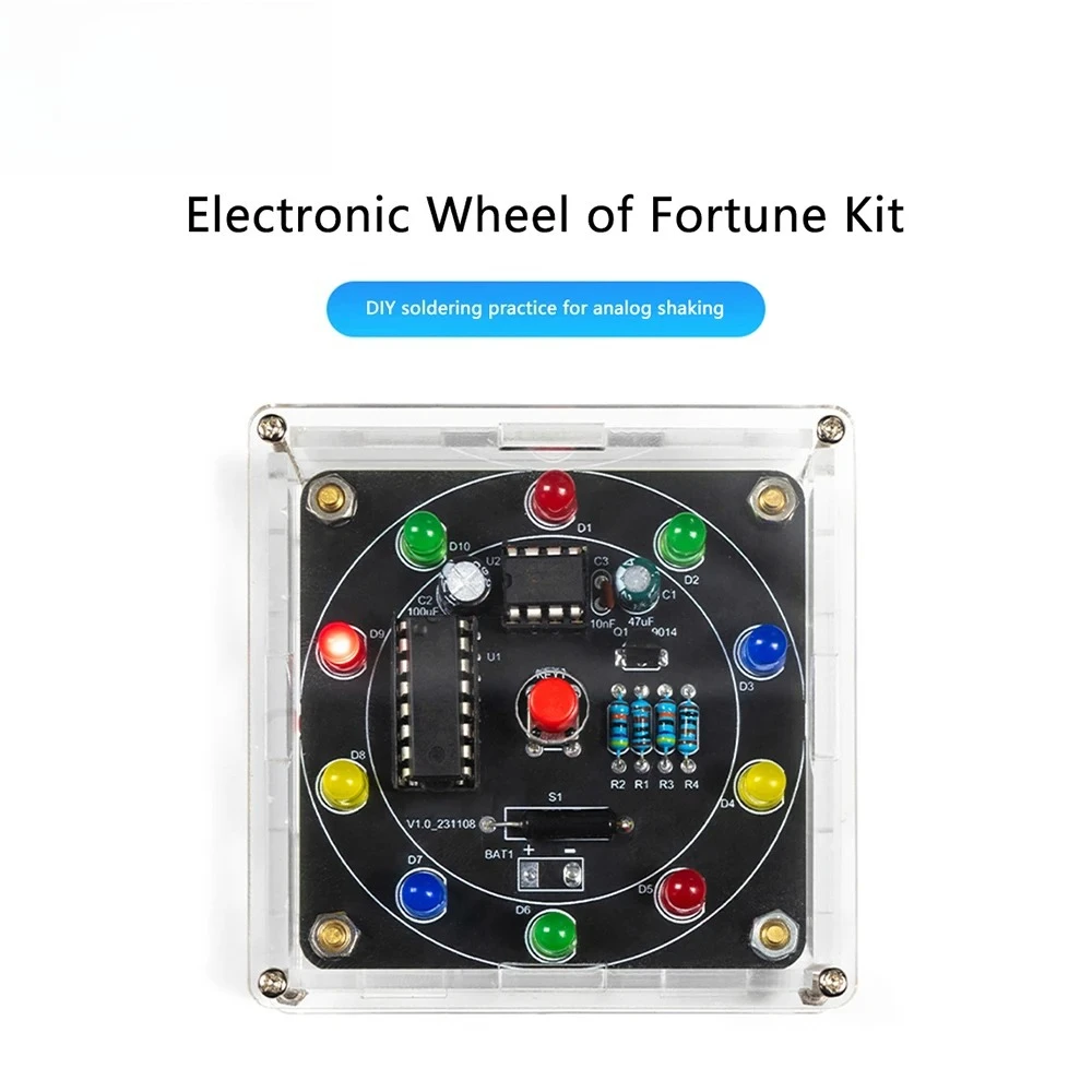 Kit di produzione fai-da-te Elettronico fai-da-te Bricolaje Trousse Produzione elettronica Componenti del kit di rotazione fortunata