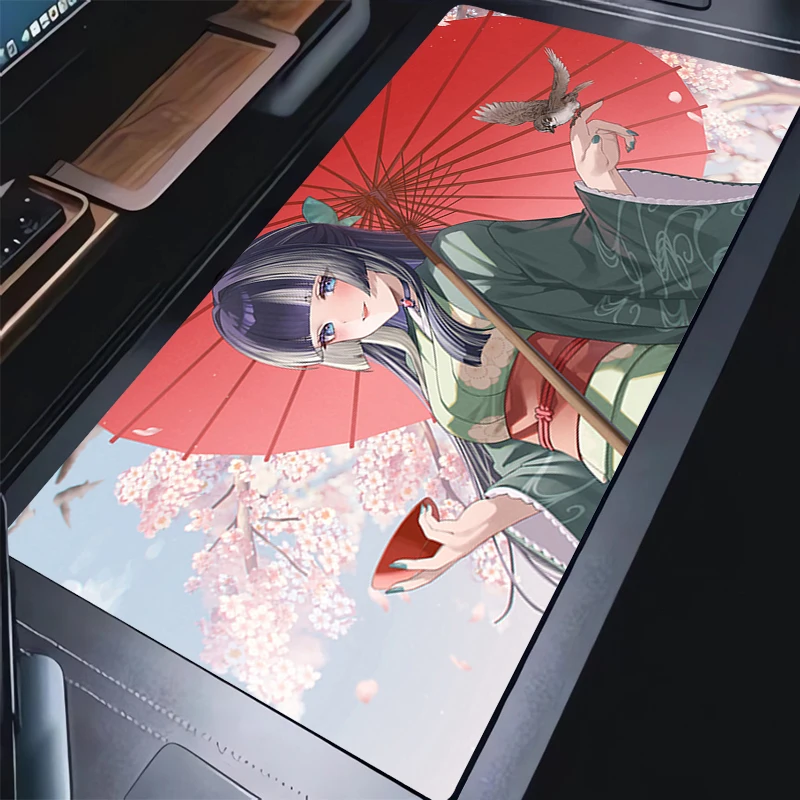 

Mouse Pad Kawaii Anime Girl HD Print Mousepad Laptop Hololive Juufuutei Raden Keyboard Pad PC Gaming Accessories Rubber Desk Mat