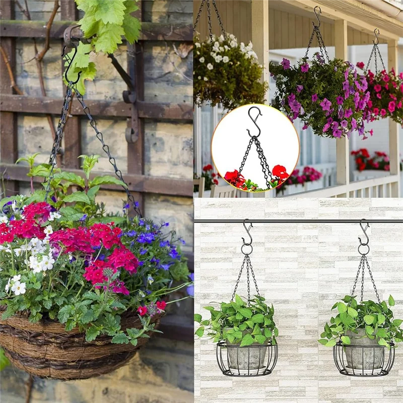 خطافات AT63-S بإبزيم أمان (10 قطع)، معدن شديد التحمل للتنظيم في المطبخ والخزانة والجراج