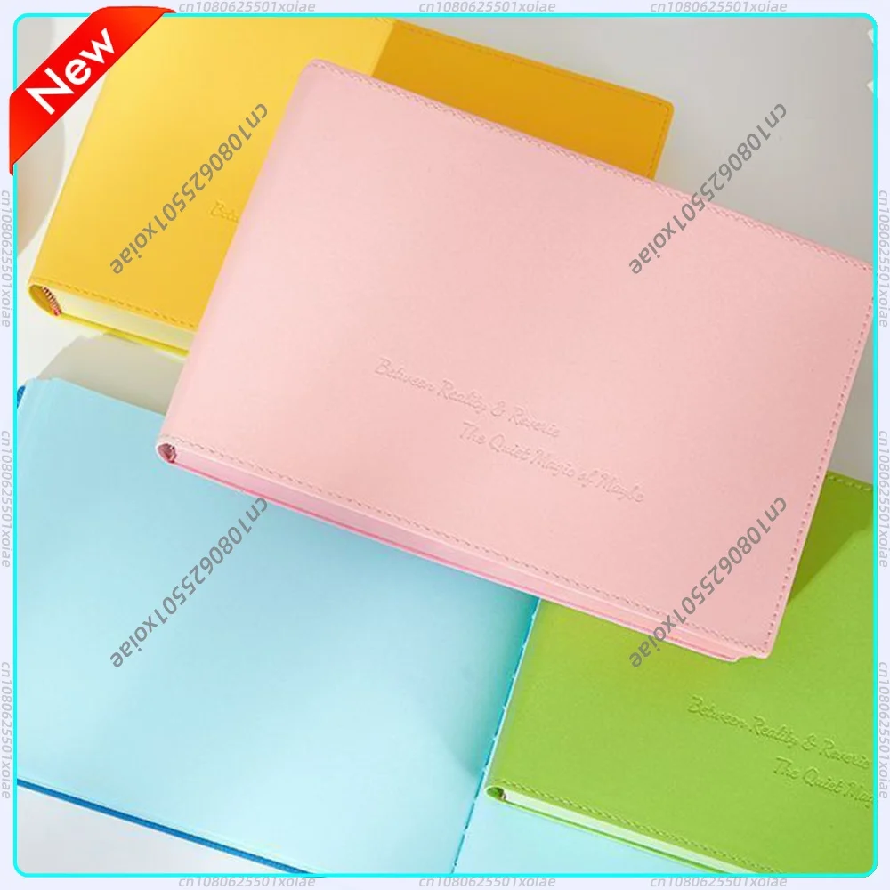 Thickened Color Brick Notebook with 720 Solid Color Pages Hardcover Journal with PU Leather Cover for Note School Office