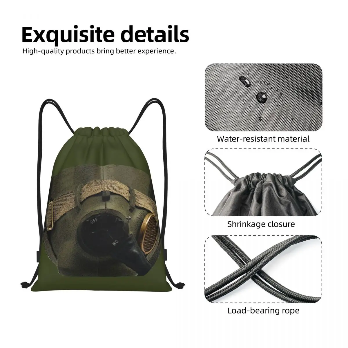 Custom Modern Fighter Pilot Helmet Drawstring Bag for Shopping Yoga Backpacks Women Men Sports Gym Sackpack