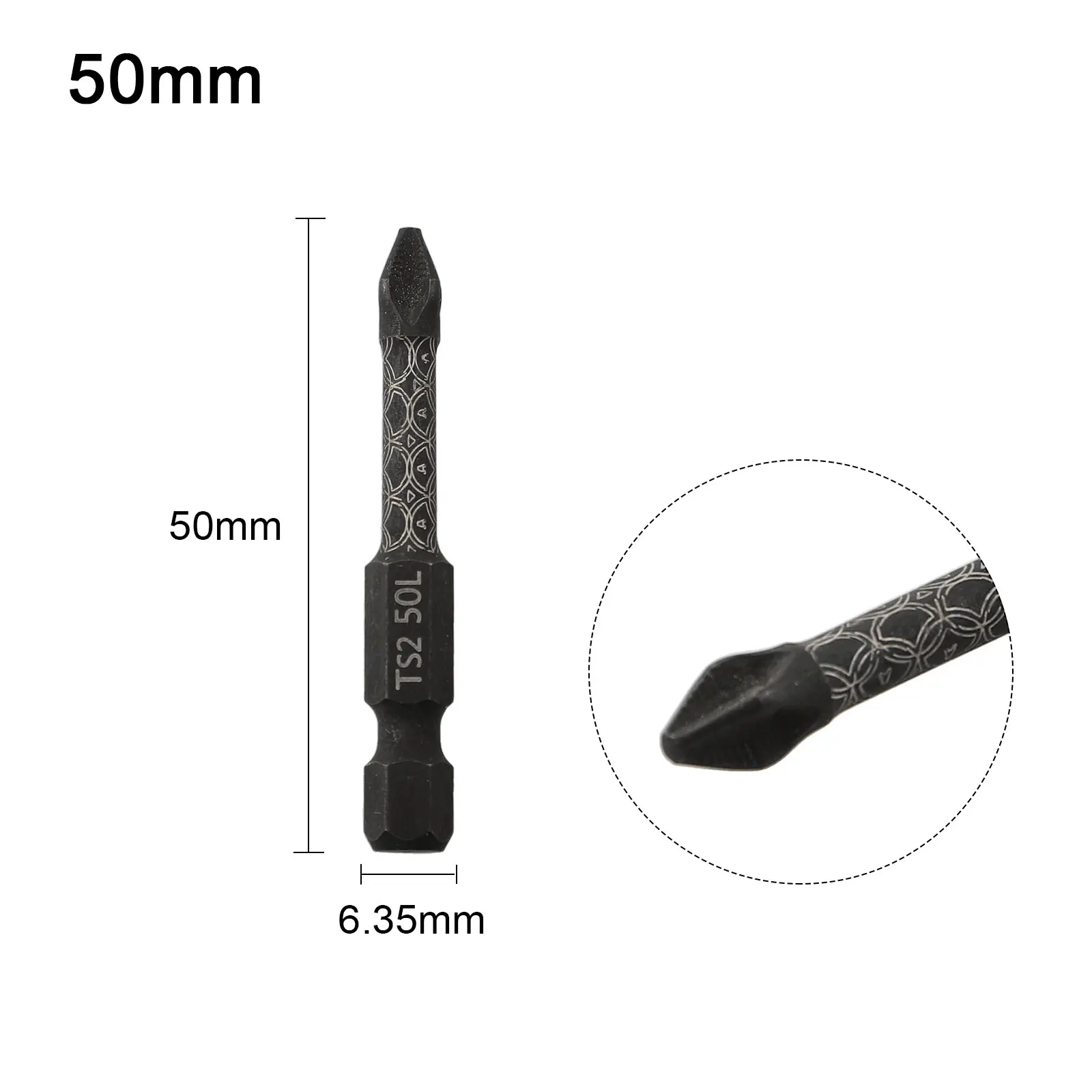 1pc Magnetic For Impact Cross Bit Anti-Slip Screwdriver Bit Hex Shank Screwdriver 50/65/70/90/150mm Screwdriver Bits Hand Tools