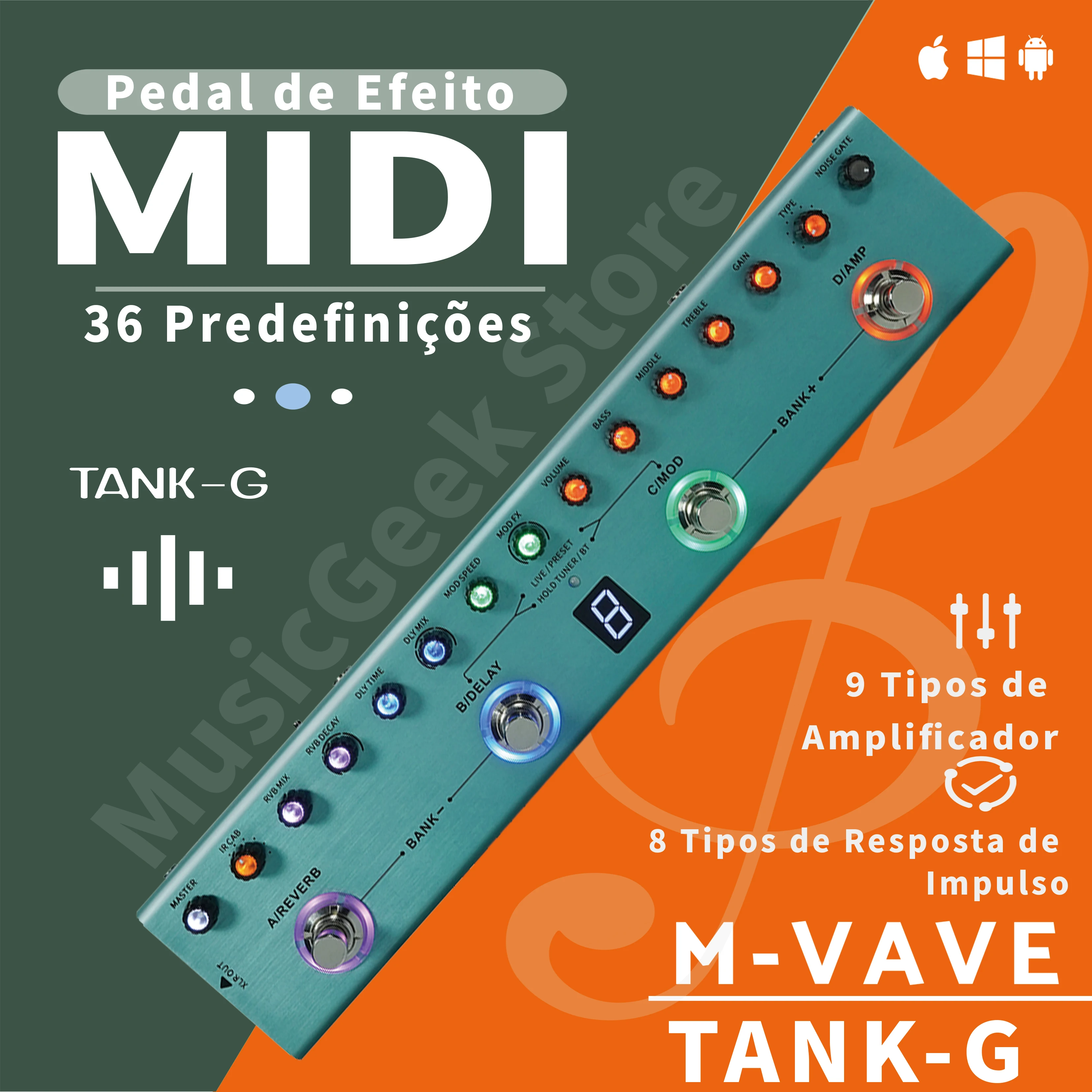 Incl Taxes]M-VAVE Yuimer TANK-G Guitar Multi-Effects Pedal