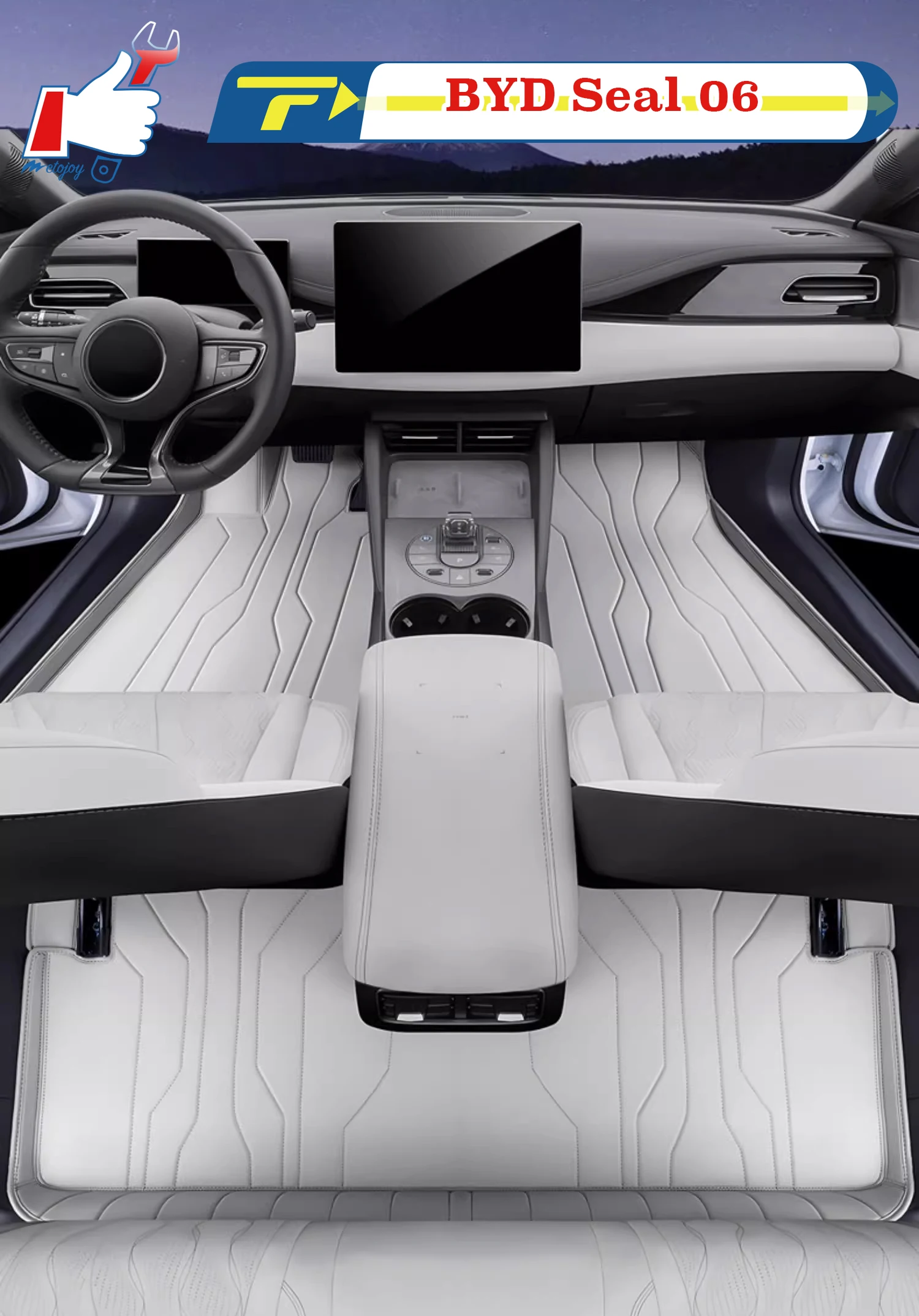 

Автомобильный напольный коврик с левым рулем для BYD Seal 06 DM-i, коврик для ног с полным поверхностным приводом, напольный ковер, водонепроницаемый коврик