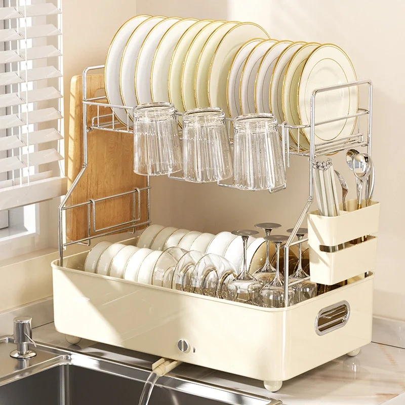 

Kitchen Drain Rack Sink Drain Shelf Household Tableware Rack Storage Box Tableware Storage Rack