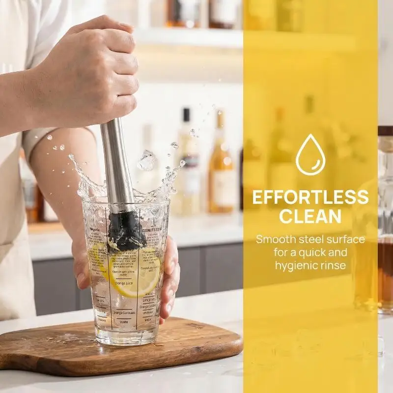 Stainless Steel Ice Cocktail Crushed Cocktail Popsicle Mash Juice Stick Ice Hammer Bar Tool Lemon Hammer Press