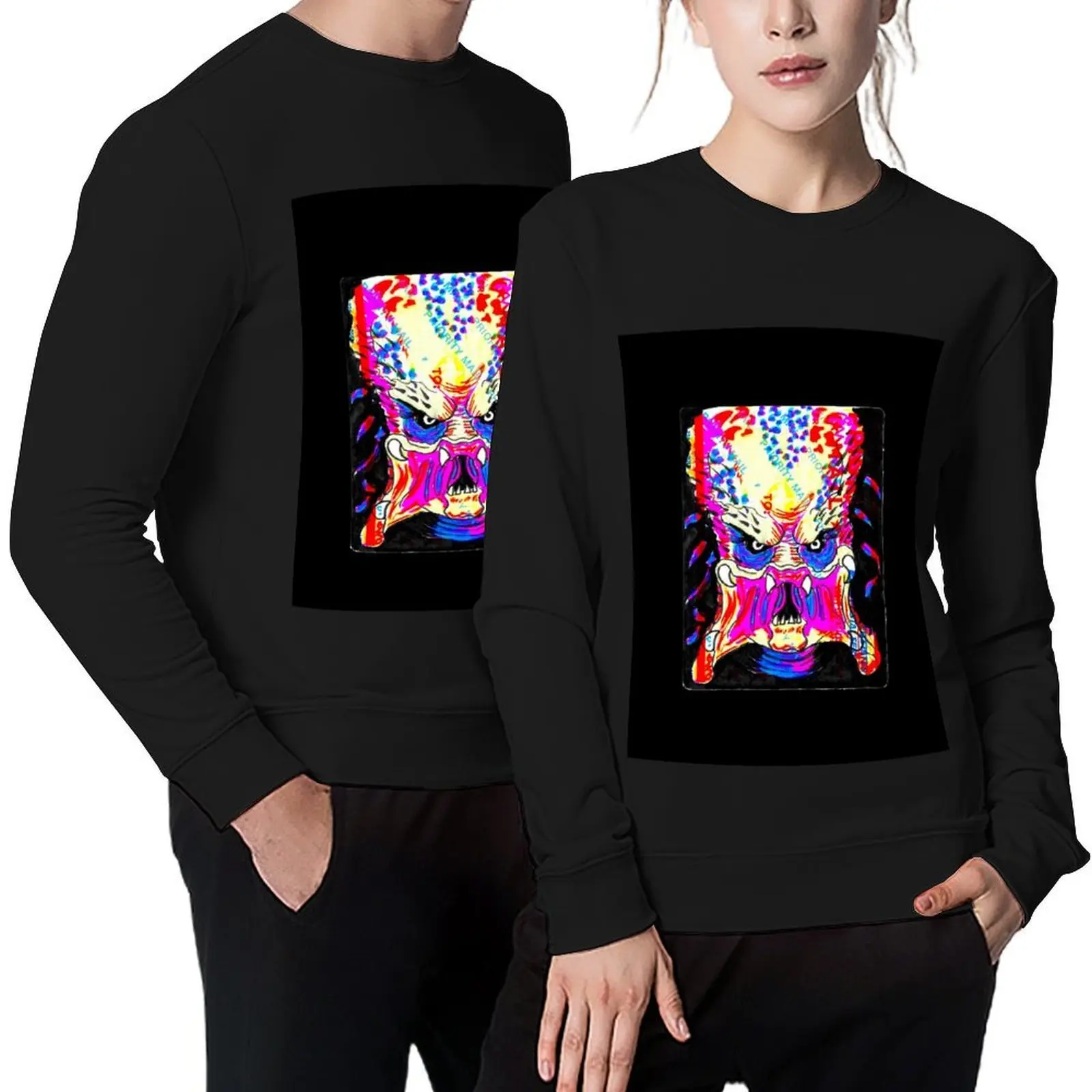 

Candy Predator Sticker Slap Pullover blouse men's autumn clothes men's sweat-shirt japanese style anime sweatshirt